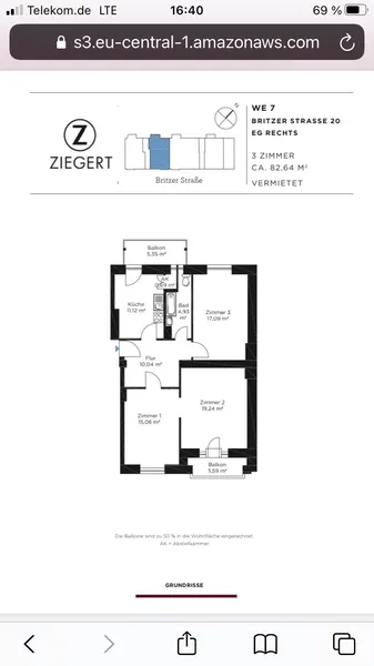 Alltagstaugliche 3-Zimmer-Wohnung in Berlin-Niederschöneweide — photo 1
